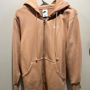 Nike Beige Full-Zip Hoodie